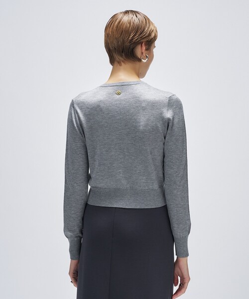 cloenc（クロエンス）の「【手洗い可】シルクカシミヤ混ベーシックニットカーディガン（カーディガン/ボレロ・レディース・ブラック系8/グレー系4/ホワイト系9/ブラウン系8・02）」の16枚目の写真