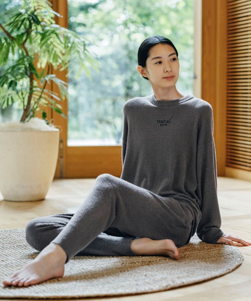 BAKUNE ソフトニット ロングスリーブ クルーネック（ルームウェア