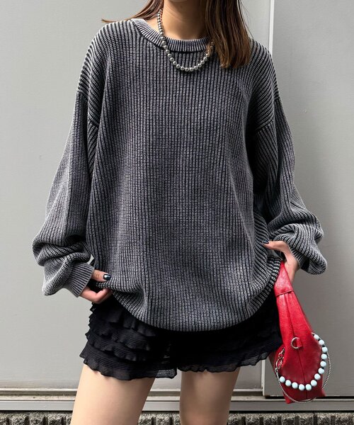 CIAOPANIC(チャオパニック)の「ストーンウォッシュニットプルオーバー(パーカー・レディース・ピンク/ブラック/ブラウン・FREE)」の19枚目の写真