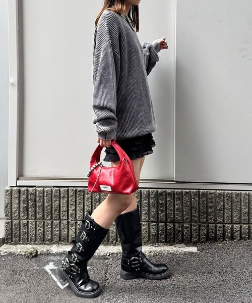 CIAOPANIC(チャオパニック)の「ストーンウォッシュニットプルオーバー(パーカー・レディース・ピンク/ブラック/ブラウン・FREE)」の13枚目の写真