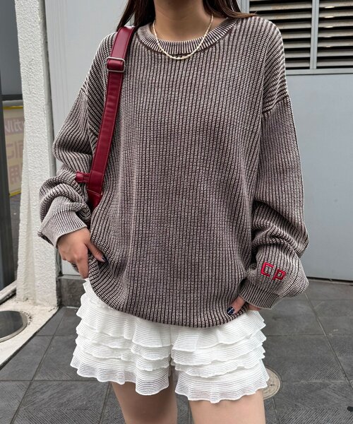 CIAOPANIC(チャオパニック)の「ストーンウォッシュニットプルオーバー(パーカー・レディース・ピンク/ブラック/ブラウン・FREE)」の12枚目の写真