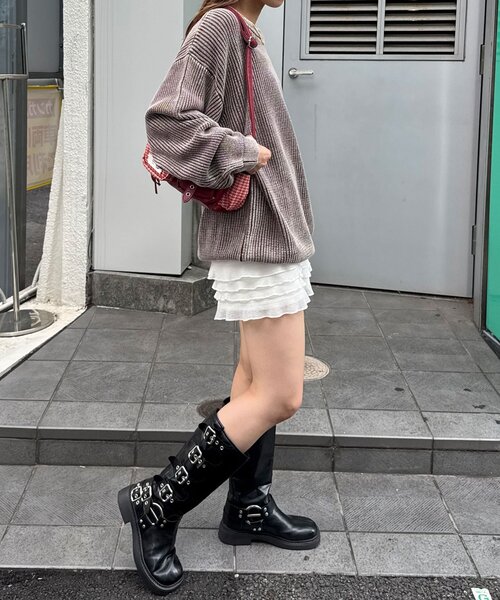 CIAOPANIC(チャオパニック)の「ストーンウォッシュニットプルオーバー(パーカー・レディース・ピンク/ブラック/ブラウン・FREE)」の11枚目の写真