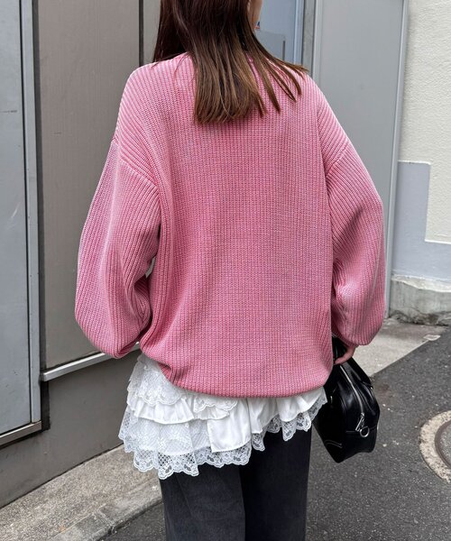 CIAOPANIC(チャオパニック)の「ストーンウォッシュニットプルオーバー(パーカー・レディース・ピンク/ブラック/ブラウン・FREE)」の15枚目の写真