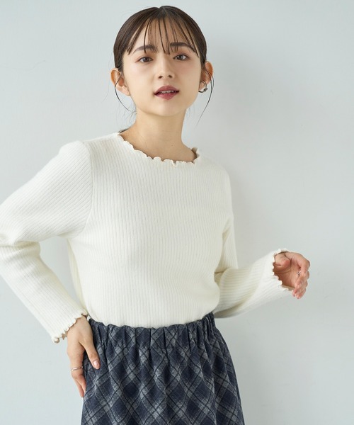 mil(ミル)の「裏ファー メロウニットトップス【585110】(ニット/セーター・レディース・オフホワイト/ブラック/モカ・S/XS)」の18枚目の写真