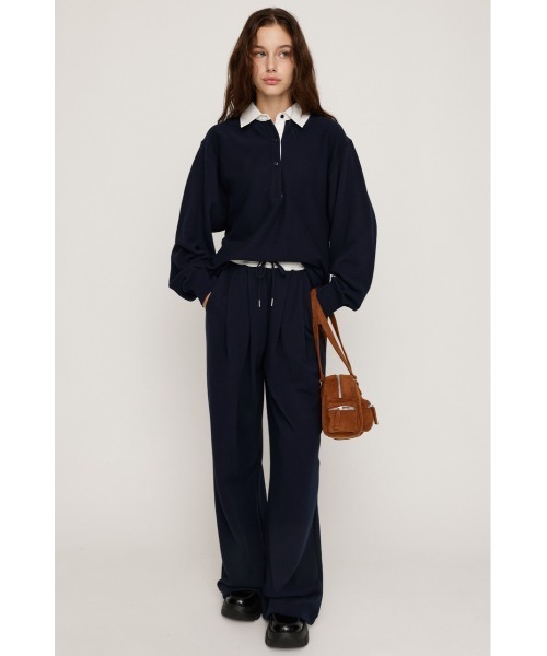 SLY(スライ)の「SW RUGGER SH スウェット ラガーシャツ 秋服 冬服(ポロシャツ・レディース・ライトブラック/バーガンディー/ネイビー/杢グレー・FREE)」の12枚目の写真