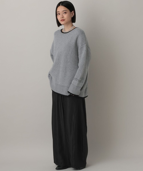 A part by（アパートバイ）の「【前後2WAY】ロゴニットプルオーバー（ニット/セーター・レディース・グレー系その他2/ブラック/イエロー系その他・FREE）」の11枚目の写真