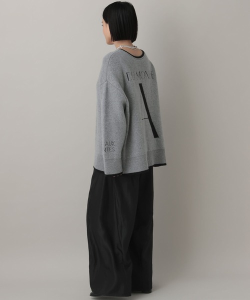 A part by（アパートバイ）の「【前後2WAY】ロゴニットプルオーバー（ニット/セーター・レディース・グレー系その他2/ブラック/イエロー系その他・FREE）」の12枚目の写真