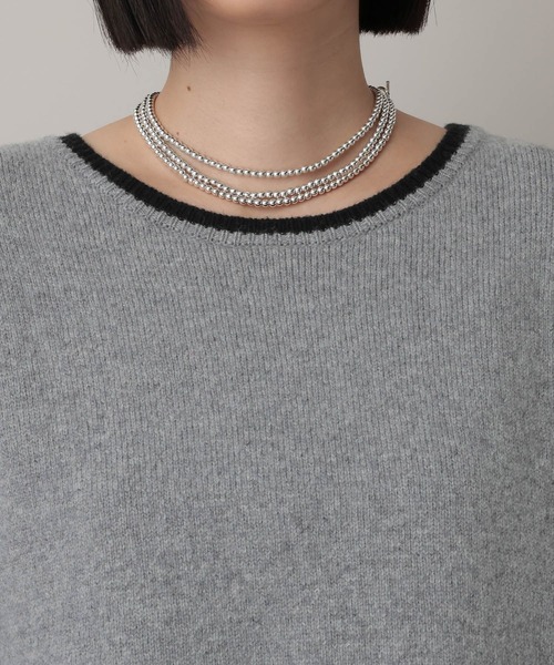 A part by（アパートバイ）の「【前後2WAY】ロゴニットプルオーバー（ニット/セーター・レディース・グレー系その他2/ブラック/イエロー系その他・FREE）」の6枚目の写真