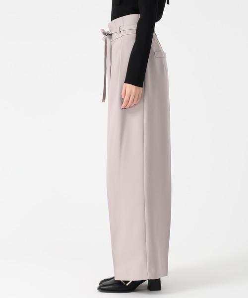 31 Sons de mode（トランテアン　ソン　ドゥ　モード）の「2025秋冬新作 リボンベルト付ウーリッシュワイドパンツ（その他パンツ・レディース・ブラウン/ベージュ/ブラック・M/S）」の14枚目の写真