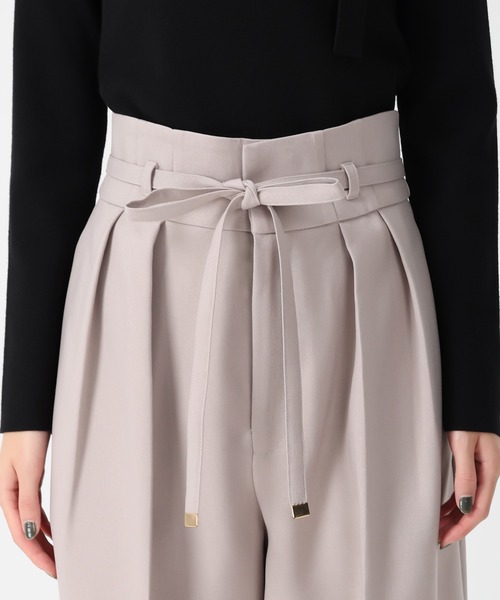 31 Sons de mode（トランテアン　ソン　ドゥ　モード）の「2025秋冬新作 リボンベルト付ウーリッシュワイドパンツ（その他パンツ・レディース・ブラウン/ベージュ/ブラック・M/S）」の17枚目の写真