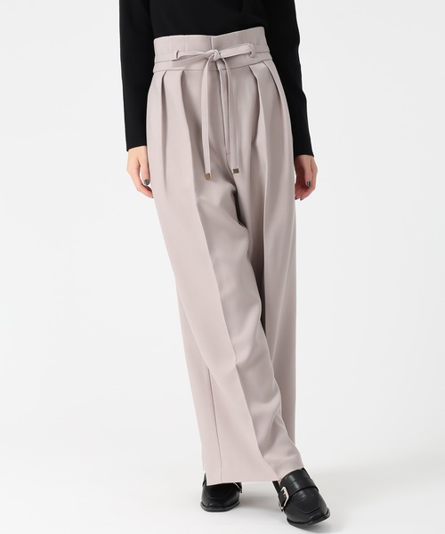 31 Sons de mode（トランテアン　ソン　ドゥ　モード）の「2025秋冬新作 リボンベルト付ウーリッシュワイドパンツ（その他パンツ・レディース・ブラウン/ベージュ/ブラック・M/S）」の21枚目の写真