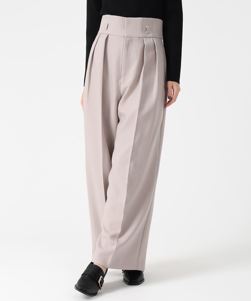 31 Sons de mode（トランテアン　ソン　ドゥ　モード）の「2025秋冬新作 リボンベルト付ウーリッシュワイドパンツ（その他パンツ・レディース・ブラウン/ベージュ/ブラック・M/S）」の13枚目の写真