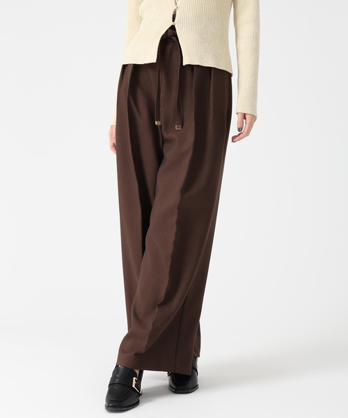 31 Sons de mode（トランテアン　ソン　ドゥ　モード）の「2025秋冬新作 リボンベルト付ウーリッシュワイドパンツ（その他パンツ・レディース・ブラウン/ベージュ/ブラック・M/S）」の22枚目の写真