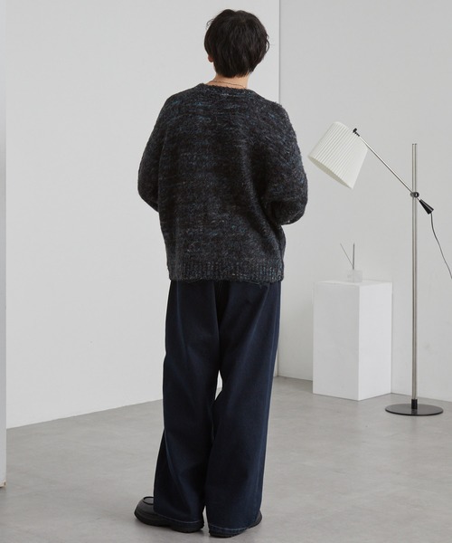 MONO-MART(モノマート)の「モヘアタッチ ミックスカラー クルーネック シャギーニット(ニット/セーター・メンズ・ブラック系/ブルー系/ブラウン系/レッド系/グレー系/ネイビー系・S/M/L)」の15枚目の写真