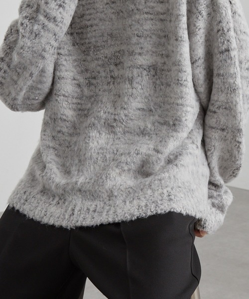 MONO-MART(モノマート)の「モヘアタッチ ミックスカラー クルーネック シャギーニット(ニット/セーター・メンズ・ブラック系/ブルー系/ブラウン系/レッド系/グレー系/ネイビー系・S/M/L)」の16枚目の写真