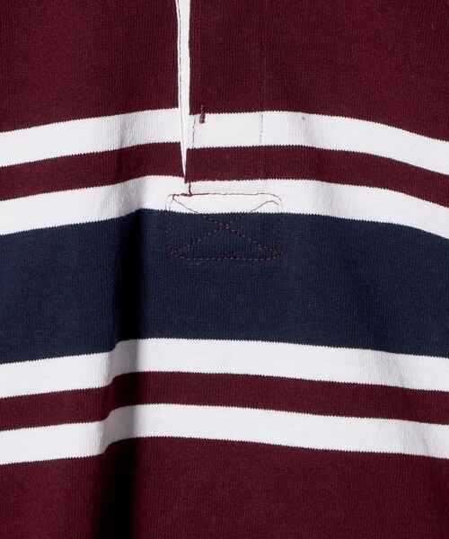 Barbarian（バーバリアン）の「【別注】＜BARBARIAN＞ラグビーシャツ S（Tシャツ/カットソー・メンズ・ワイン/ブラック・FREE）」の8枚目の写真