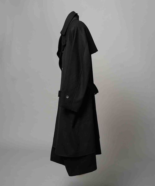 UNISEX》Layering Double Breasted Prime-Over Coat/レイヤリング