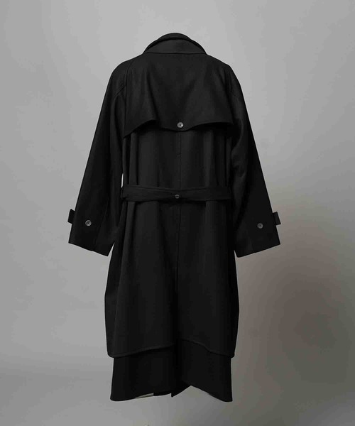 UNISEX》Layering Double Breasted Prime-Over Coat/レイヤリング
