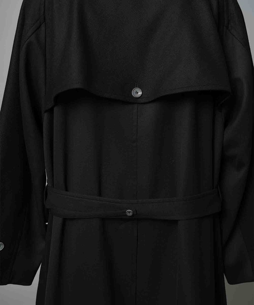 MAISON SPECIAL（メゾンスペシャル）の「《UNISEX》Layering Double Breasted Prime-Over Coat/レイヤリングダブルブレステッドプライムオーバーコート【MAISON SPECIAL/メゾンスペシャル】（トレンチコート・メンズ・チャコールグレー/ブラック・1/2）」の17枚目の写真