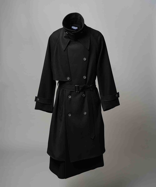 UNISEX》Layering Double Breasted Prime-Over Coat/レイヤ