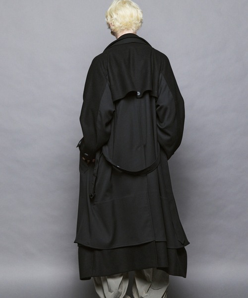 UNISEX》Layering Double Breasted Prime-Over Coat/レイヤリング