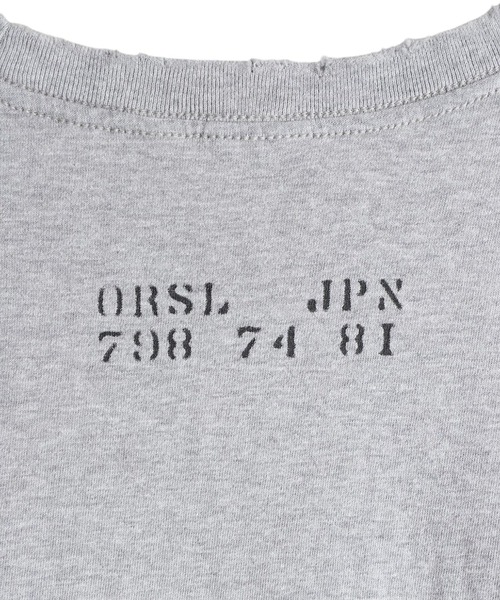 orSlow（オアスロウ）の「Orslow / オアスロウ：別注 T-SHIRT ORSL JPN PRINT：ONLYARK-2-2511[STD]（Tシャツ/カットソー・メンズ・ヘザーグレー・2(M)）」の6枚目の写真