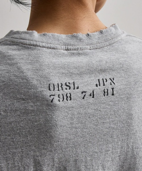 orSlow（オアスロウ）の「Orslow / オアスロウ：別注 T-SHIRT ORSL JPN PRINT：ONLYARK-2-2511[STD]（Tシャツ/カットソー・メンズ・ヘザーグレー・2(M)）」の13枚目の写真