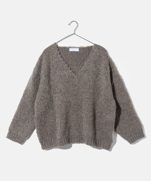 TRICOTS JEAN MARC(トリコットジーンマルク)の「TRICOTS JEAN MARC トリコット ジーン マーク ニット(ニット/セーター・レディース・グレー/グレー系1/ダークブラウン・FREE)」の3枚目の写真