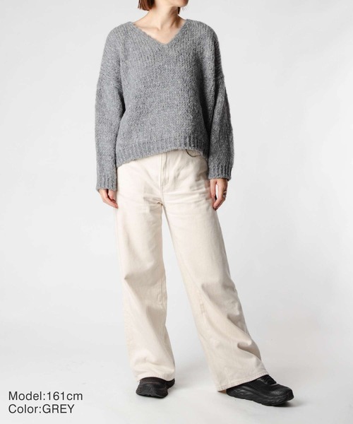 TRICOTS JEAN MARC(トリコットジーンマルク)の「TRICOTS JEAN MARC トリコット ジーン マーク ニット(ニット/セーター・レディース・グレー/グレー系1/ダークブラウン・FREE)」の13枚目の写真