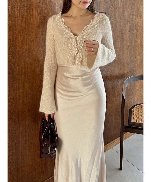 キャミワンピースモヘアカーディガンセット（ワンピース）｜SNIDEL