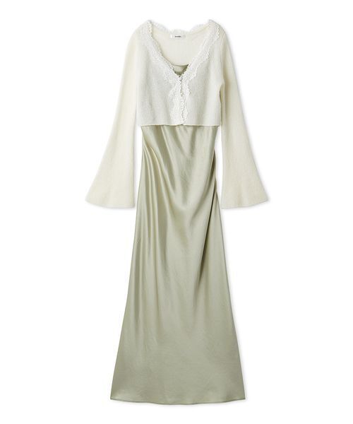 セール】キャミワンピースモヘアカーディガンセット（ワンピース