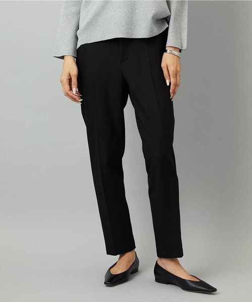 セール】［定番素材］裏起毛ストレッチテーパードパンツ(機能素材