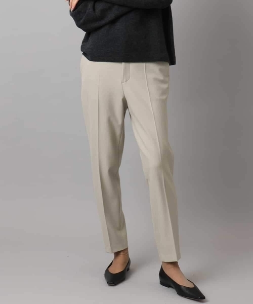 セール】［定番素材］裏起毛ストレッチテーパードパンツ(機能素材