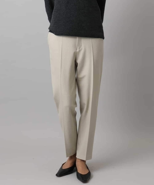 セール】［定番素材］裏起毛ストレッチテーパードパンツ(機能素材