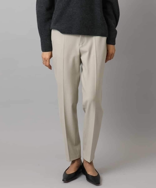 MICHEL KLEIN（ミッシェル・クラン）の「［定番素材］裏起毛ストレッチテーパードパンツ(機能素材)（その他パンツ・レディース・ブラック/ライトグレー/ベージュ/グレー・38/36）」の15枚目の写真