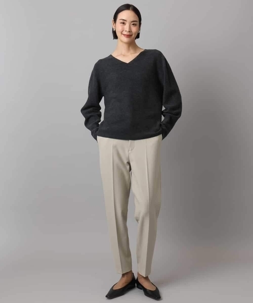 セール】［定番素材］裏起毛ストレッチテーパードパンツ(機能素材