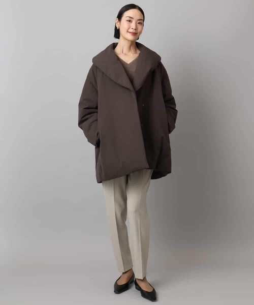 MICHEL KLEIN（ミッシェル・クラン）の「［定番素材］裏起毛ストレッチテーパードパンツ(機能素材)（その他パンツ・レディース・ブラック/ライトグレー/ベージュ/グレー・38/36）」の19枚目の写真