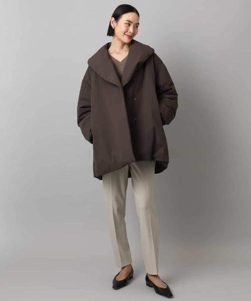 MICHEL KLEIN（ミッシェル・クラン）の「［定番素材］裏起毛ストレッチテーパードパンツ(機能素材)（その他パンツ・レディース・ブラック/ライトグレー/ベージュ/グレー・38/36）」の20枚目の写真