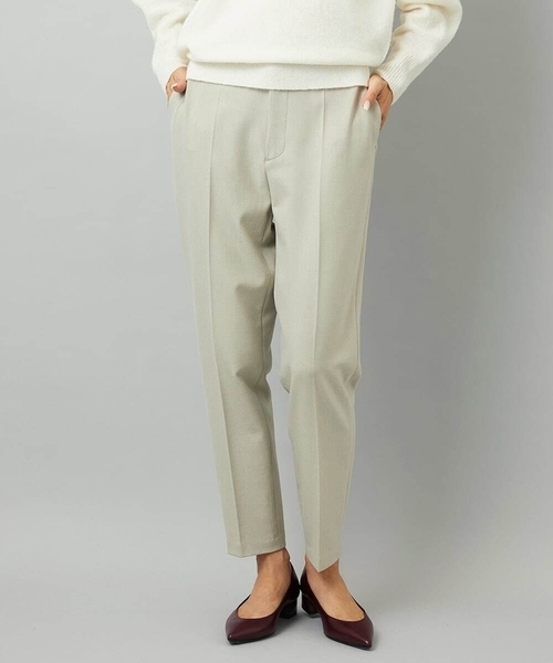 セール】［定番素材］裏起毛ストレッチテーパードパンツ(機能素材