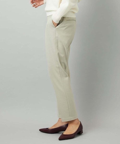 セール】［定番素材］裏起毛ストレッチテーパードパンツ(機能素材