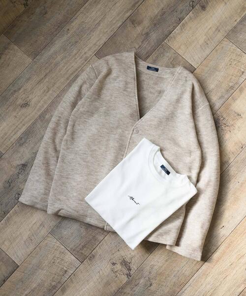 ITEMS URBANRESEARCH(アイテムズ アーバンリサーチ)の「キモウメランジカーディガン+長袖刺繍Tセット(Tシャツ/カットソー・メンズ・ブラウン/ベージュ/ブラック/ブルー・MEDIUM/LARGE)」の3枚目の写真