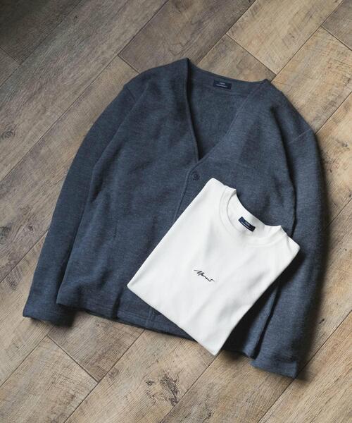 ITEMS URBANRESEARCH(アイテムズ アーバンリサーチ)の「キモウメランジカーディガン+長袖刺繍Tセット(Tシャツ/カットソー・メンズ・ブラウン/ベージュ/ブラック/ブルー・MEDIUM/LARGE)」の4枚目の写真