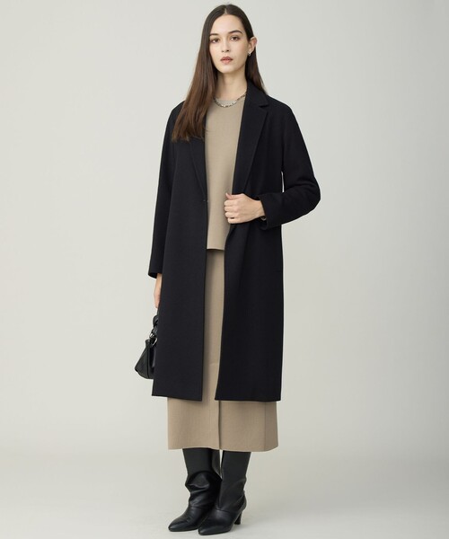 【新品.未使用】☆ICB カシミヤウールコート サイズ4(9号)55,000円 ICB（アイシービー） コート チェスターコート ウールカシミヤメルトン