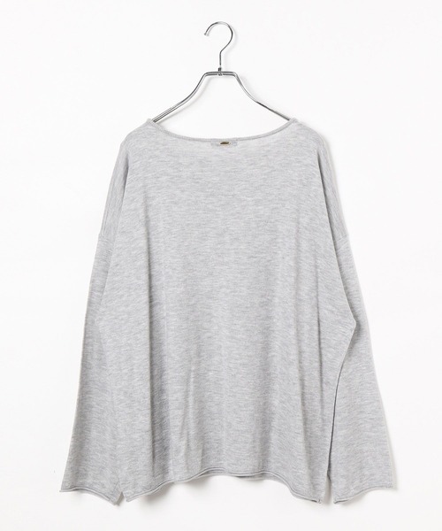 BAYFLOW（ベイフロー）の「[薄地で初秋から活躍する]16Gワイドニットプルオーバー（ニット/セーター・レディース・レッド/グレー/ブルー/ブラック・FREE）」の16枚目の写真