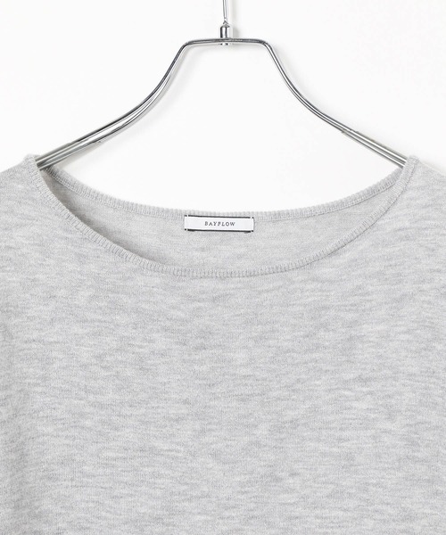 BAYFLOW（ベイフロー）の「[薄地で初秋から活躍する]16Gワイドニットプルオーバー（ニット/セーター・レディース・レッド/グレー/ブルー/ブラック・FREE）」の21枚目の写真