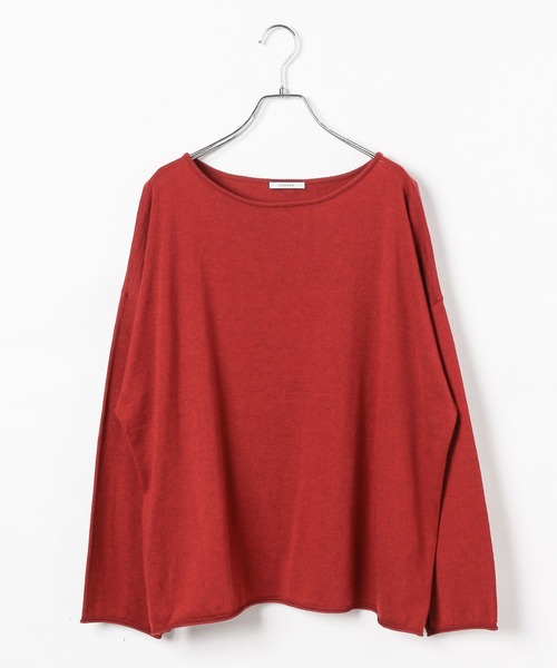 BAYFLOW（ベイフロー）の「[薄地で初秋から活躍する]16Gワイドニットプルオーバー（ニット/セーター・レディース・レッド/グレー/ブルー/ブラック・FREE）」の18枚目の写真