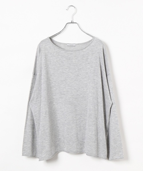 BAYFLOW（ベイフロー）の「[薄地で初秋から活躍する]16Gワイドニットプルオーバー（ニット/セーター・レディース・レッド/グレー/ブルー/ブラック・FREE）」の20枚目の写真