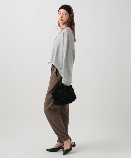 BAYFLOW（ベイフロー）の「[薄地で初秋から活躍する]16Gワイドニットプルオーバー（ニット/セーター・レディース・レッド/グレー/ブルー/ブラック・FREE）」の10枚目の写真