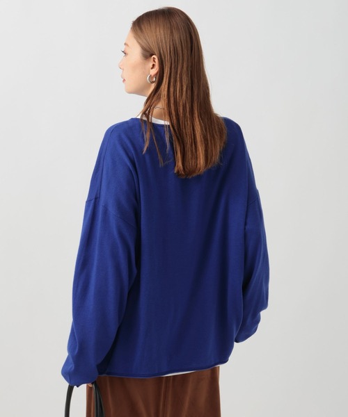 BAYFLOW（ベイフロー）の「[薄地で初秋から活躍する]16Gワイドニットプルオーバー（ニット/セーター・レディース・レッド/グレー/ブルー/ブラック・FREE）」の15枚目の写真