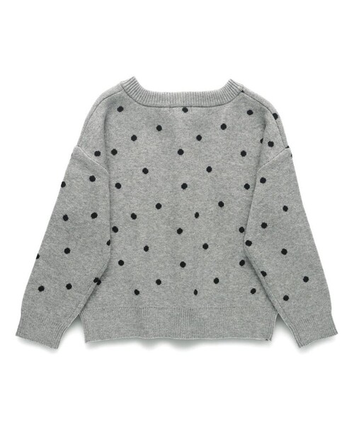 BRANSHES（ブランシェス）の「【b.+A/マシンウォッシャブル】金子綾/ニットカーディガン（ニット/セーター・キッズ・杢グレー/ブラック・L/M/S/XL）」の6枚目の写真